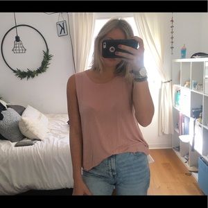 pink tank top, open on sides